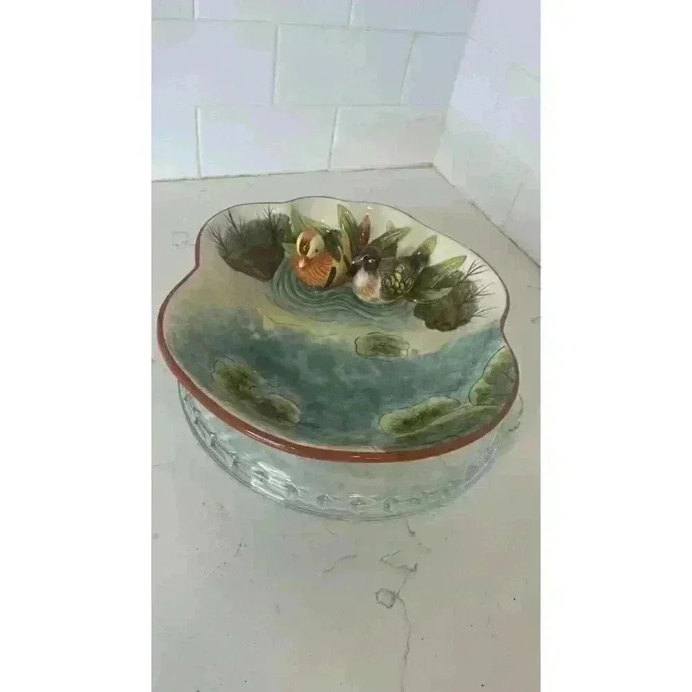 Sunforever/Function Art Creative Chinese Water Duck Fruit Plate Home Decoration